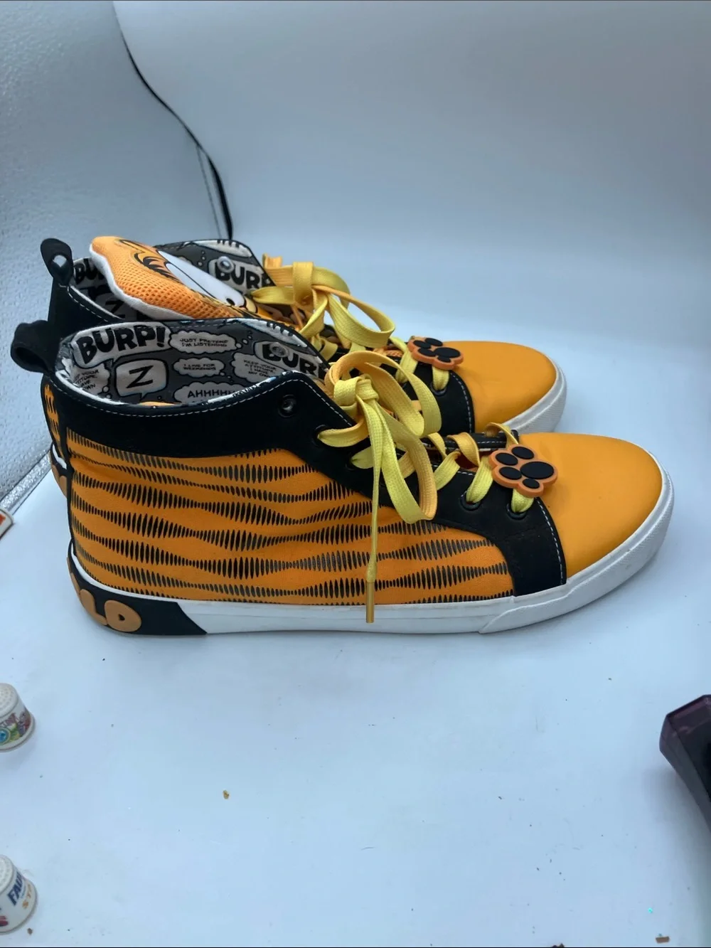 Garfield Orange High-Top Athletic Sneakers - Men